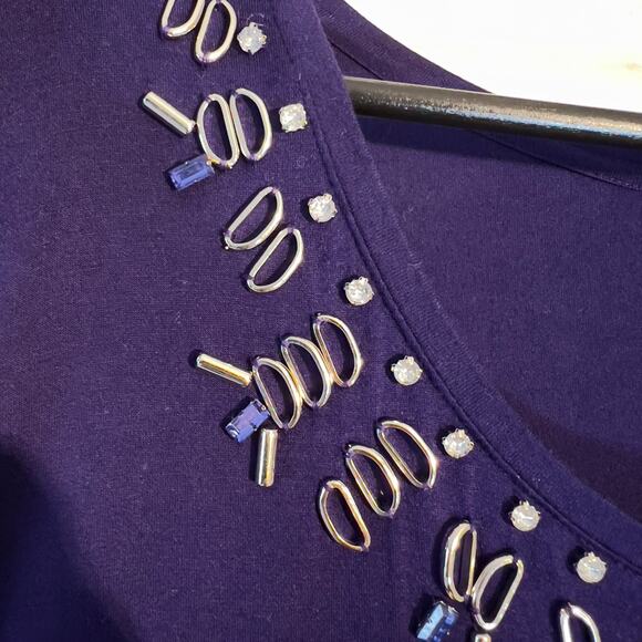 Lane Bryant Sleeveless T-Shirt Woman's 18/20 Cross Graphic Metal Enhancements - Picture 6 of 10